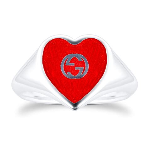 gucci lion ring silver|gucci heart and cross ring.